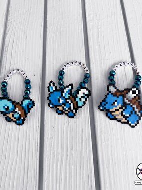 Squirtle Wartortle and Blastoise Perler Bracelets